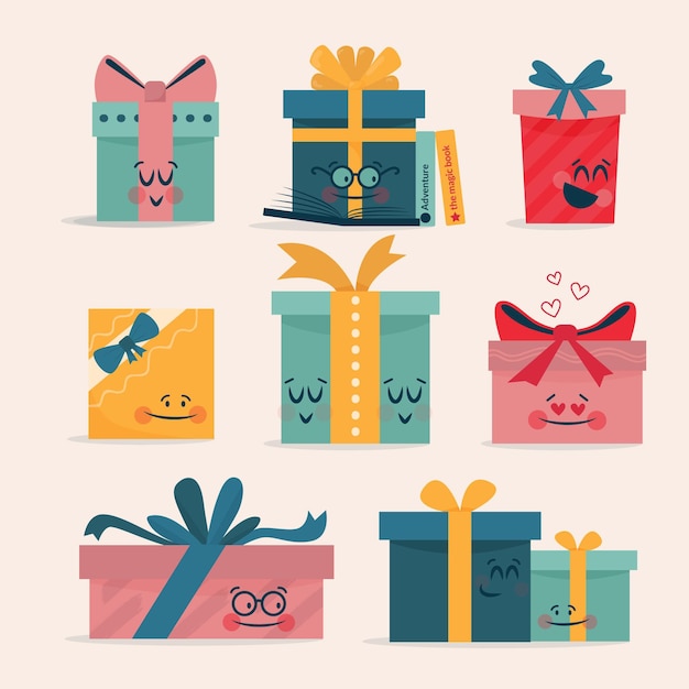 Free Vector | Hand drawn christmas gift collection