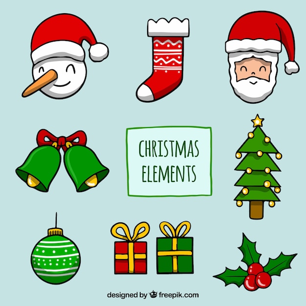 Free Vector | Hand drawn christmas ornaments