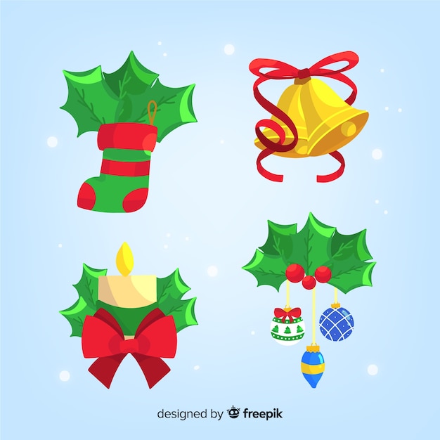 Free Vector | Hand drawn christmas ornaments