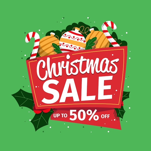 Free Vector | Hand drawn christmas sale