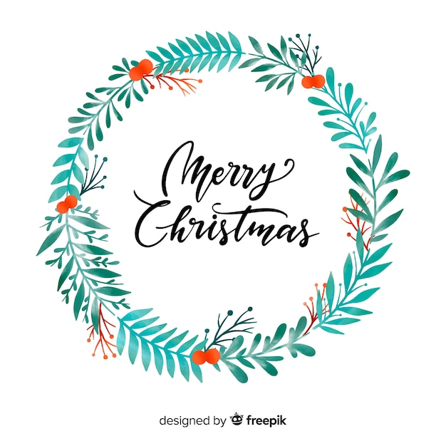 Free Vector | Hand drawn christmas wreath