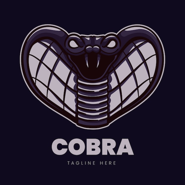 Free Vector Hand Drawn Cobra Logo Template 5655