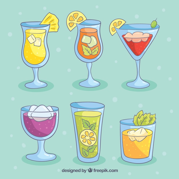Коктейль рисунок легко
