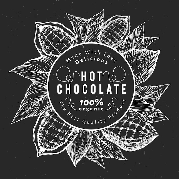 Premium Vector Hand drawn cocoa design