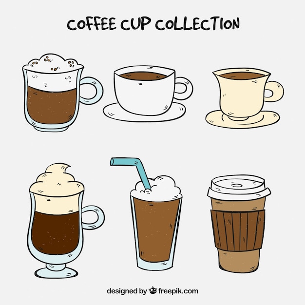 Free Vector | Hand Drawn Coffee Cup On Blackboard