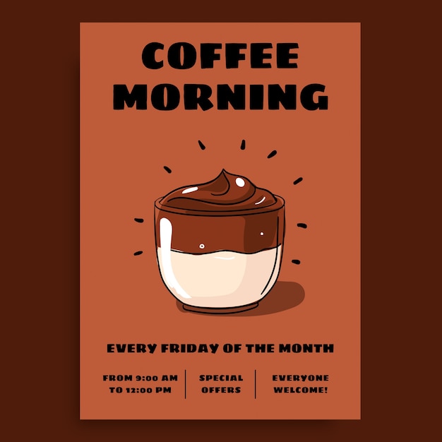 free-vector-hand-drawn-coffee-morning-poster