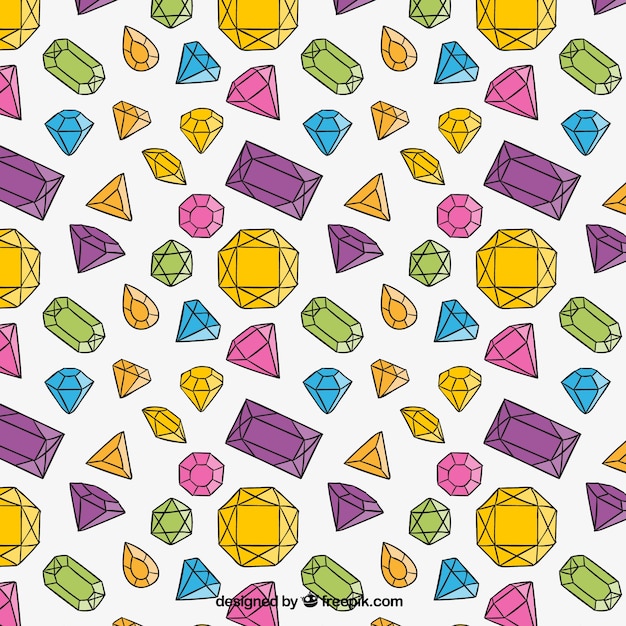 Free Vector | Hand drawn colorful diamond background
