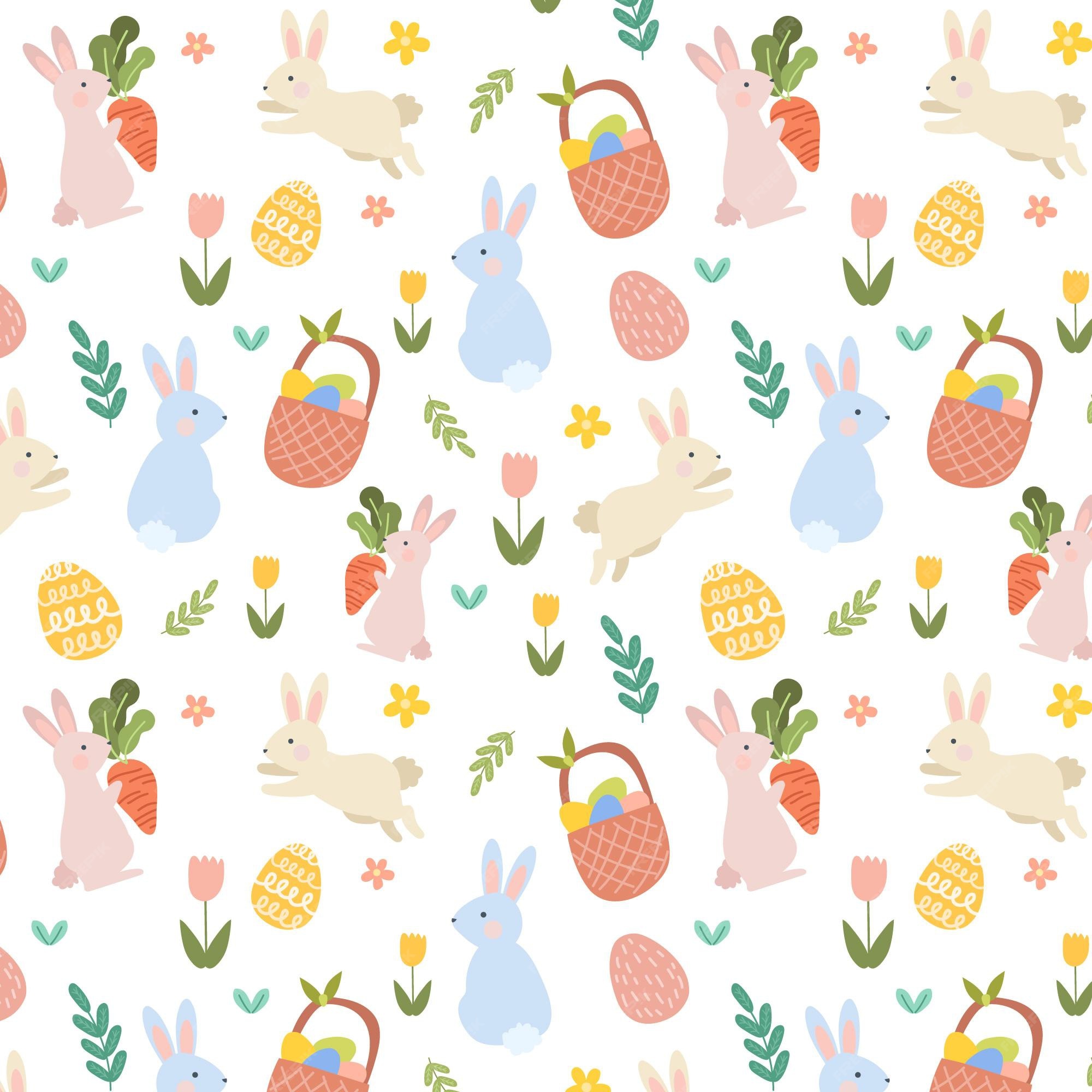 Free Vector | Hand drawn colorful easter pattern