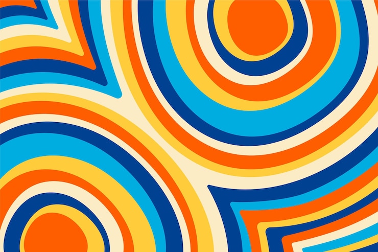 Free Vector | Hand drawn colorful groovy psychedelic background