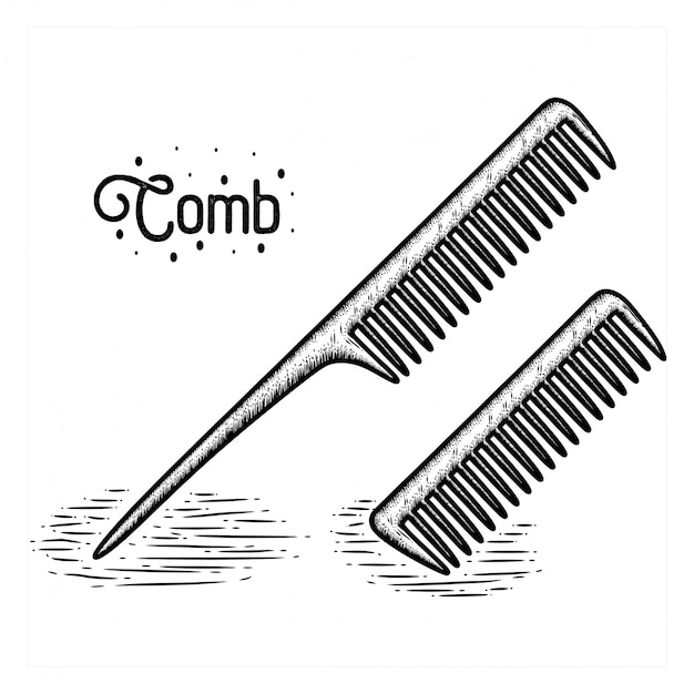 Premium Vector | Hand drawn comb