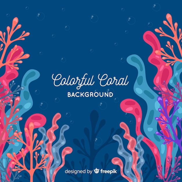 Hand drawn coral background | Free Vector