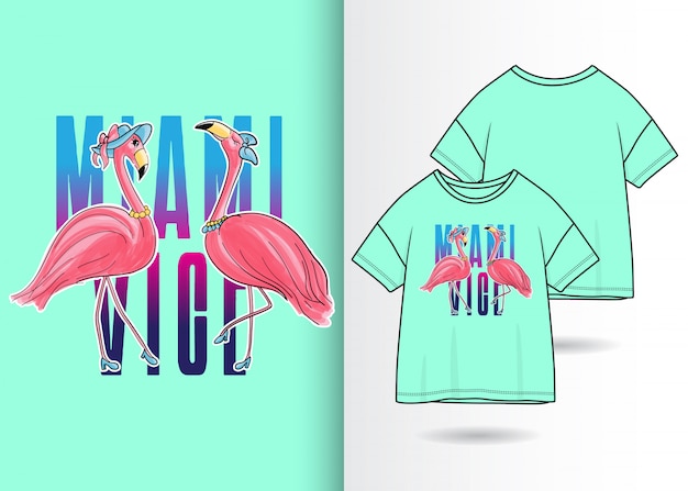 flamingo t shirt design