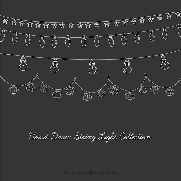 Free Vector | Hand drawn cute vintage string lights