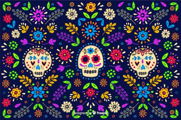 Free Vector | Hand drawn day of the dead background