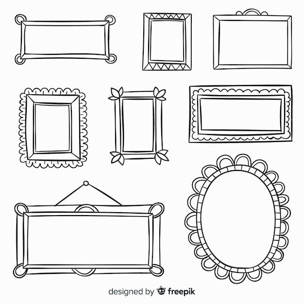 Free Vector | Hand drawn decorative frame collection