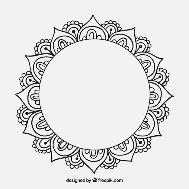 Download Free Vector | Hand drawn decorative mandala