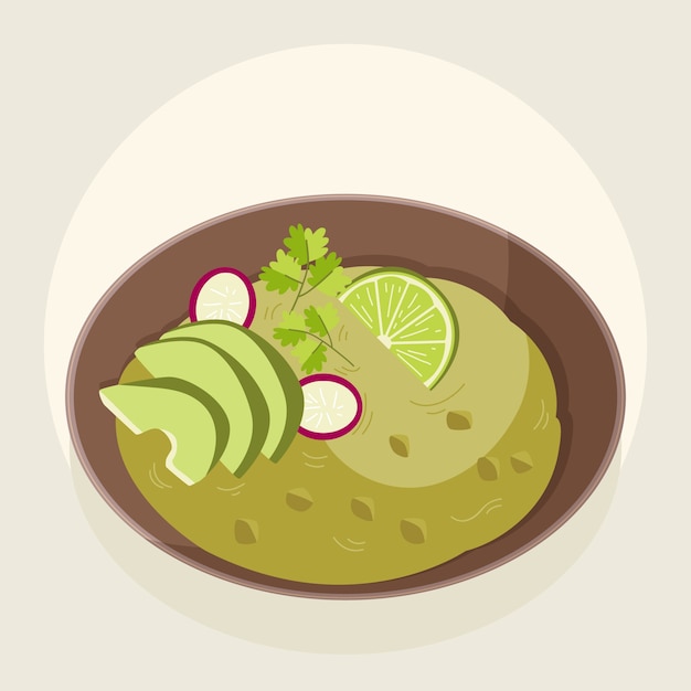 Premium Vector Hand drawn delicious pozole illustration