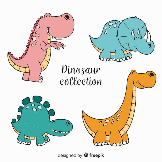 Hand Drawn Dinosaur Collection | Free Vector