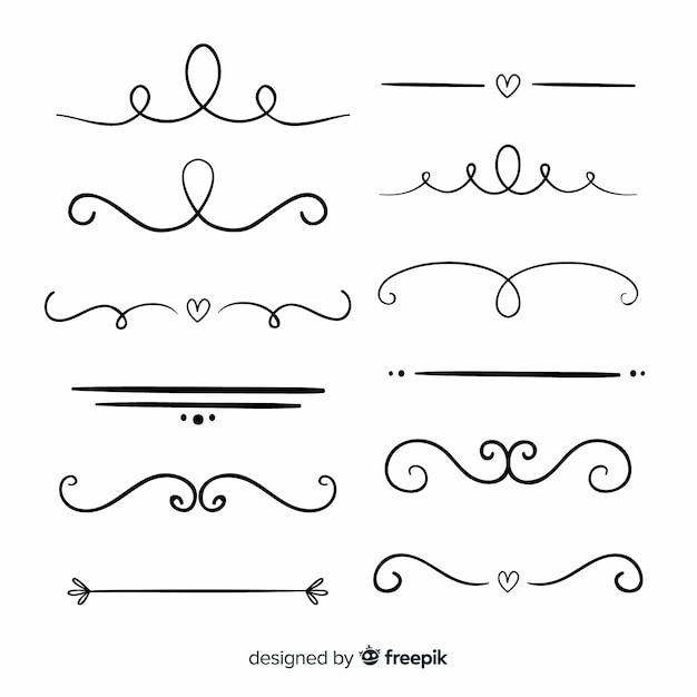 Download Free Vector | Hand drawn divider collection