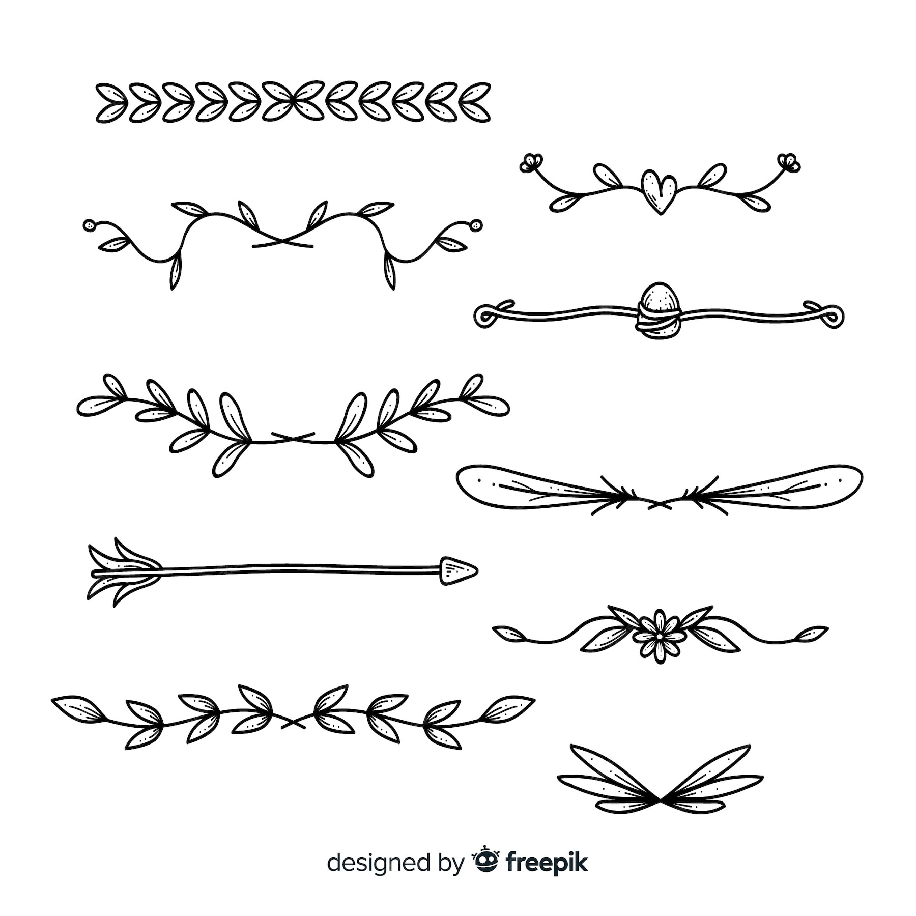 Free Vector | Hand drawn divider collection