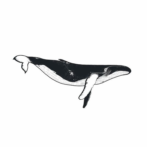 Premium Vector Hand Drawn Doodle Whale