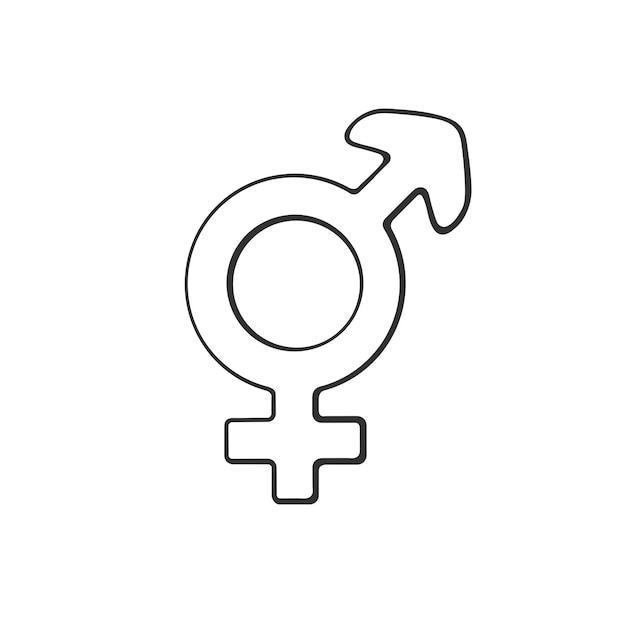 Premium Vector | Hand drawn doodle with transgender or hermaphrodite ...