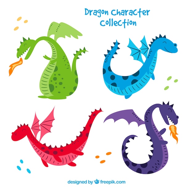 Hand drawn dragons with lovely style