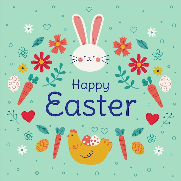 Free Vector | Hand drawn easter celebration illustration