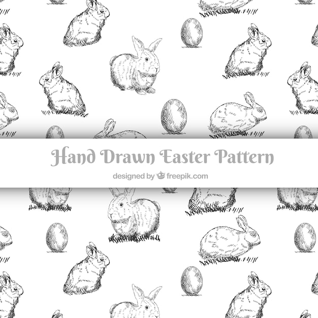 Hand drawn easter day pattern collection Vector | Free Download