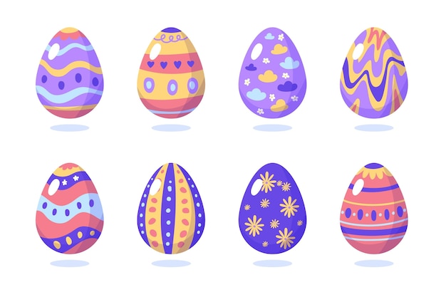 Free Vector Hand Drawn Easter Egg Collection