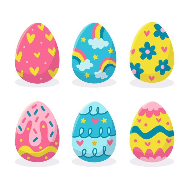 Free Vector Hand Drawn Easter Egg Collection