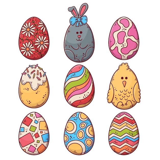 Free Vector | Hand Drawn Easter Egg Collection