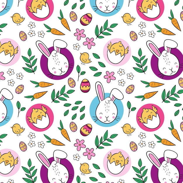 Free Vector | Hand drawn easter pattern