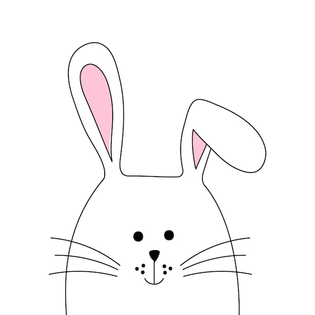 Premium Vector | Hand drawn easter rabbit