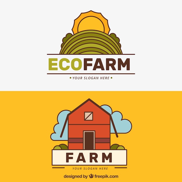Download Free Hand Drawn Eco Farm Logotypes Premium Vector Use our free logo maker to create a logo and build your brand. Put your logo on business cards, promotional products, or your website for brand visibility.