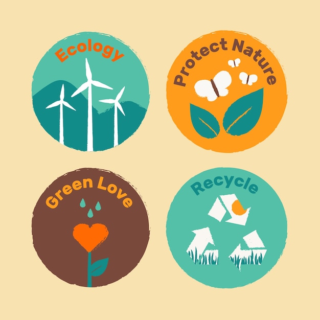 Download Free Download This Free Vector Hand Drawn Ecology Badges Use our free logo maker to create a logo and build your brand. Put your logo on business cards, promotional products, or your website for brand visibility.
