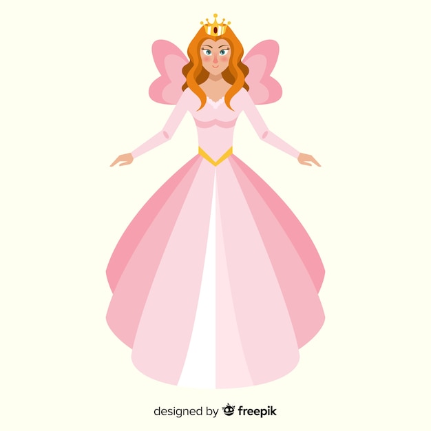Download Hand drawn elegant princess portrait | Free Vector