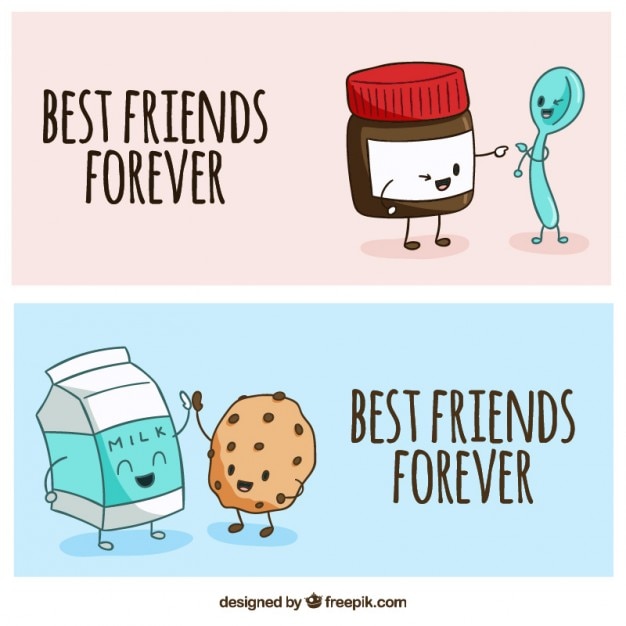 Download Free Vector | Hand drawn enjoyable friends banners