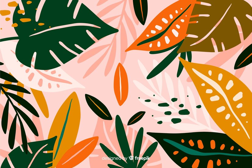 Free Vector | Hand drawn exotic floral background