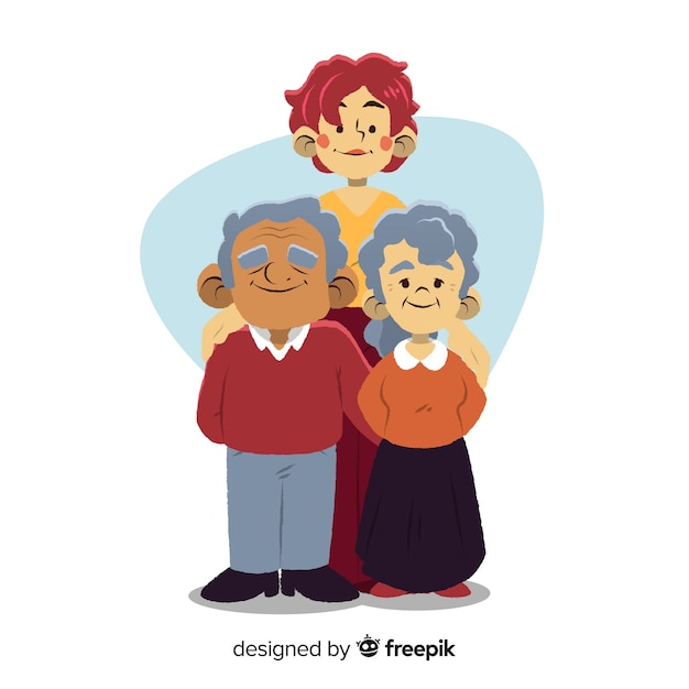 Download Free Vector | Hand drawn family portrait