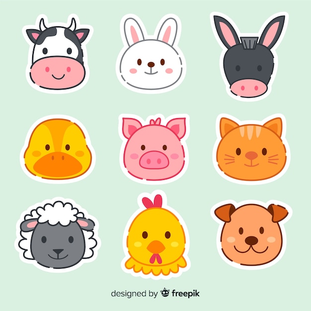 Farm Animal Faces Images | Free Vectors, Stock Photos & PSD