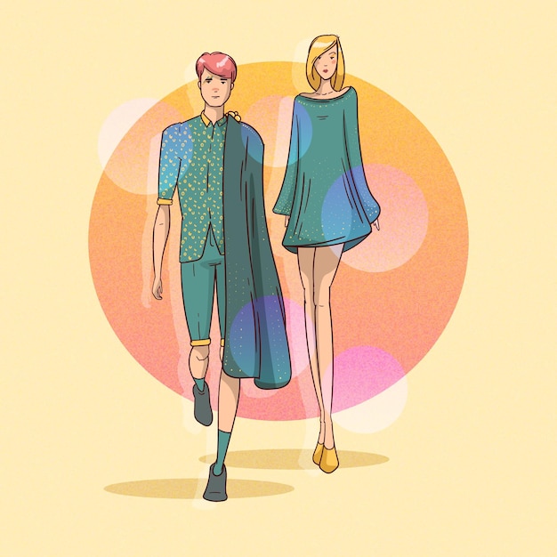 Free Vector | Hand Drawn Fashion Show Runway