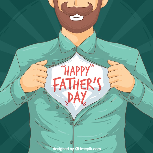 Hand-drawn father\'s day background