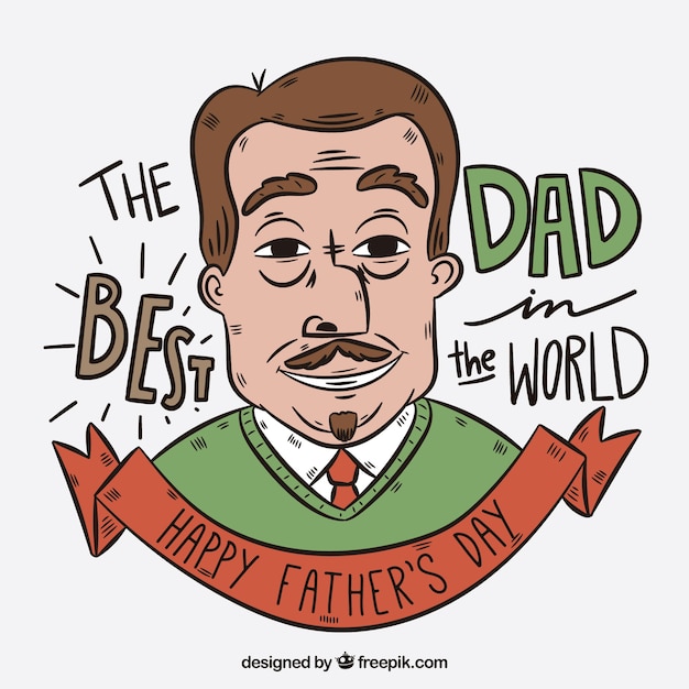 Hand drawn father\'s day background