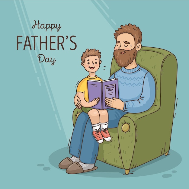 Free Vector | Hand drawn father's day illustration