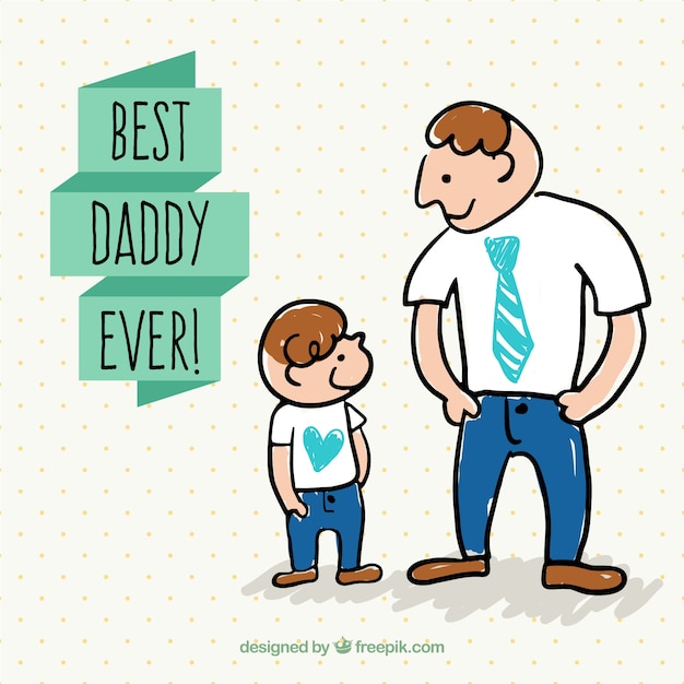 Hand drawn fathers day card