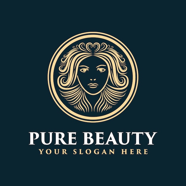 Download Free Hand Drawn Feminine Logo With Face And Hair Suitable For Spa Salon Use our free logo maker to create a logo and build your brand. Put your logo on business cards, promotional products, or your website for brand visibility.