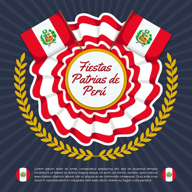 Free Vector Hand Drawn Fiestas Patrias De Peru Illustration