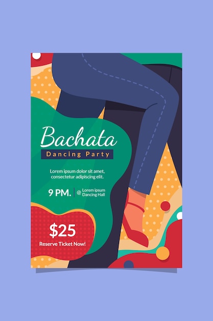 Free Vector | Hand drawn flat design bachata illustration