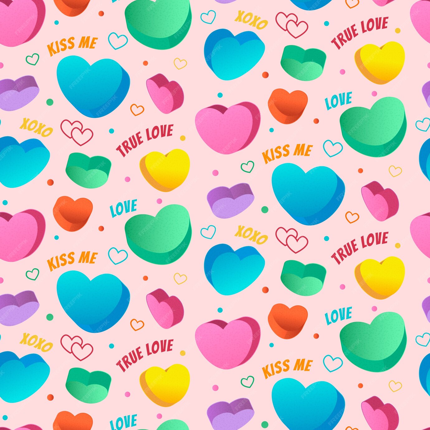 Free Vector | Hand drawn flat design conversation hearts pattern